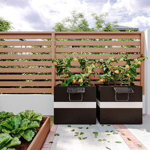 Jardinière carrée intelligente moderne personnalisée, pot de plantation écologique et économe en énergie, décorative pour la maison, le centre commercial et le jardin, en acier inoxydable - Product Image 3
