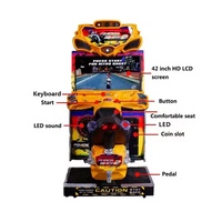 Machine d'arcade de course moto FF : Simulateur de moto dynamique avec contrôle de balancier réaliste, à monnayeur pour centre de jeux