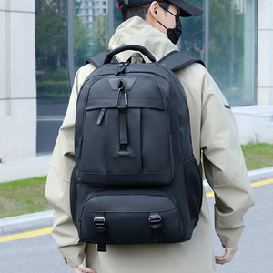 Men's <b>Backpack</b> <b>Large</b> Capacity 20-35L Anti-Theft Outdoor Travel Business Laptop Bag School Bag Solid Color Gray And Black - Product Image 1