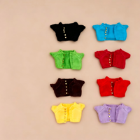 Vêtements de poupée tricotés à la main, nouveaux, en gros, chemises tricotées colorées macaron, produits de remplacement pour vêtements de poupée