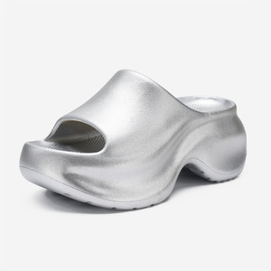 Guru Women's <b>Platform</b> Sandals Silver EVA Fish Mouth <b>Wedges</b> Summer Height Increasing Non Slip Wear Resistant Breathable Odor - Product Image 5