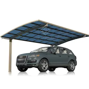 Refugio de aluminio para coche, sombrilla de protección solar para 1 puerto de coche