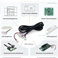 Arnés de Cables Divisor Multi-Rama Personalizado, Cable Conector PH2.0mm con Cubierta Exterior Negra para Control de Electrodomésticos
