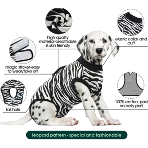 WL 7A 급 항균 직물 남성 여성 개 봄 여름 수술 후 복구 세트 의류를위한 Onesie 애완 동물 의류 - Product Image 2