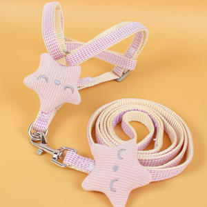 Nouveau design harnais pour animaux de compagnie en plein air mignon dessin animé poupée sangle réglable chien poitrine gilet et laisse ensemble - Product Image 6