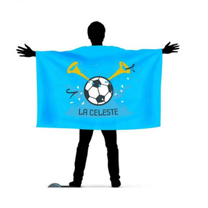 Bandera <span class=keywords><strong>de</strong></span> cuerpo <span class=keywords><strong>de</strong></span> fútbol para aficionados al fútbol entrega rápida personalizada - Product Image 2