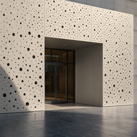 Panneau de protection perforé en aluminium creux pour mur-rideau, résistant aux éclats de pierre, pour façade de salle d'équipement de mine en exploitation ouverte