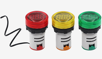 Voltmètre numérique miniature Bozhi 22 mm 50-500 V Affichage analogique et numérique Précision de 0,5 Classe 220 V Alimentation électrique Indicateur LED