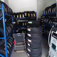 Support d'affichage pour pneus en acier Yunbang, personnalisé, robuste, industriel, en métal, 5 niveaux, protection contre la corrosion, étagères empilables pour garage