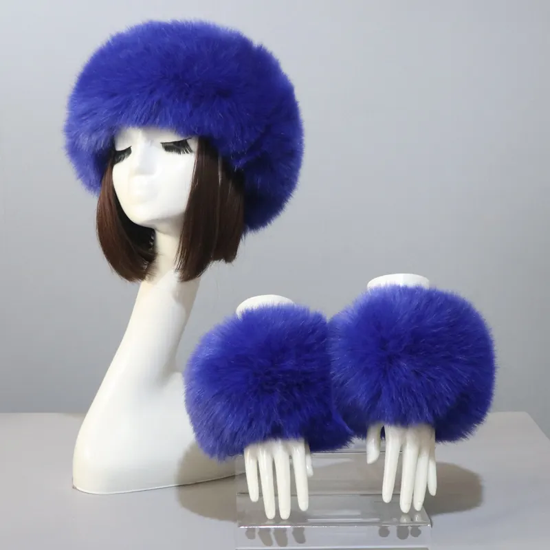 wholesale little girls custom bling hat faux fur women winter kids headband hair accessories