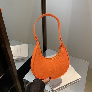Bolso <span class=keywords><strong>de</strong></span> Hombro Media Luna a la Moda <span class=keywords><strong>de</strong></span> Color Sólido Elegante para Mujer Nuevo Bolso Bandolera con Patrón <span class=keywords><strong>de</strong></span> <span class=keywords><strong>Piedra</strong></span> - Product Image 1