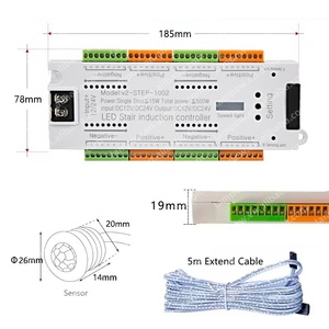 Hot bán 32 kênh 500W Dimmer DC12V 24V cầu thang ánh sáng bước cảm biến chuyển đổi cho cầu thang dải ánh sáng - Product Image 3