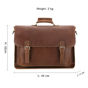Joyir Genuine Leather <b>Briefcase</b> B515 Large Size Men's Business Bag Large Capacity Laptop Messenger Bag - Product Image 5