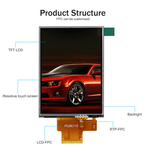 Polcd 2,8 ''2,8 pulgadas TFT <span class=keywords><strong>LCD</strong></span> Personalizar Panel táctil resistivo Pantalla 240*320 Resolución 260 NIT Pantalla <span class=keywords><strong>LCD</strong></span> - Product Image 4