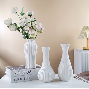 Simplicity Upscale Refined Ceramic Vase With Hydroponic Capability for Living Room Entryway Fresh <b>Flower</b> <b>Display</b> Decoration - Product Image 1