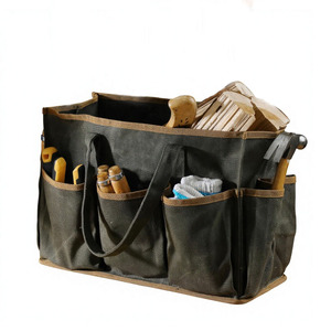 Bolsa de Herramientas Portátil con 11 Bolsillos Exteriores y Asa Reforzada para Organizar Herramientas de Jardinería, Electricista y Bricolaje - Product Image 4