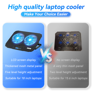 1200RPM Gaming Laptop Cooler due ventole due USB Laptop Cooling Pad supporto <span class=keywords><strong>per</strong></span> <span class=keywords><strong>Notebook</strong></span> <span class=keywords><strong>per</strong></span> Laptop - Product Image 3