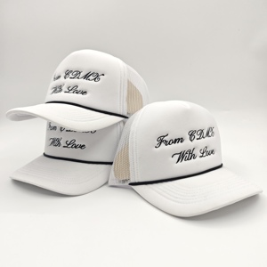 Casquette de baseball unisexe en tissu de coton personnalisé, ajustée, pour le sport et la course, style 'Dad Hat', 5 panneaux, motif chevrons, broderie 3D, pour la plage et la protection solaire, type 'Trucker' - Product Image 1