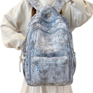 New female college student Korean version L capacity Dyeing effect Starry sky pattern Lightweight Casual <b>backpack</b> For commuting - Product Image 3