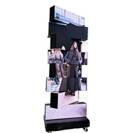 Écran vidéo LED intelligent programmable à densité de pixels P2, 24 couches, double face, angle de vision à 360°, haute luminosité, pour intérieur