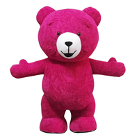 Costume gonflable de dessin animé de Costume d'ours en peluche coloré de taille adulte de vente chaude pour la mascotte de Cosplay