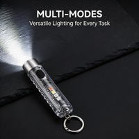 Lampe torche LED rechargeable super lumineuse 10W 400lm, faisceau réglable, portée du faisceau 100m, portable, étanche IP65, mini lampe torche de poche, porte-clés