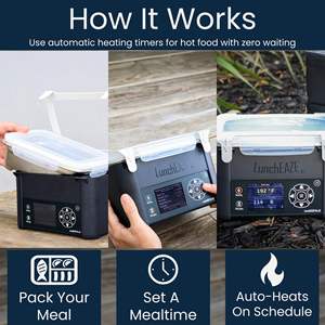 Boîte à lunch isotherme portable en acier inoxydable, alimentation USB, nouvelle fonction de chauffage automatique transfrontalière pour les étudiants et les travailleurs à domicile - Product Image 4