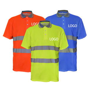 เสื้อโปโลผ้าคอตตอนโพลีเอสเตอร์ผ้าทอโพลีเอสเตอร์ทนทานมองเห็นได้ชัดเจนสามารถระบายอากาศได้ - Product Image 1