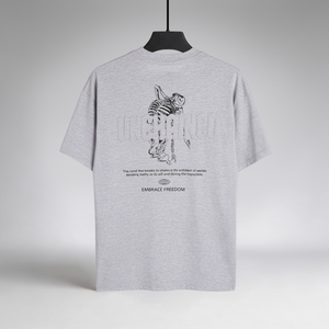 เสื้อยืดลำลองสีเทาคุณภาพสูงสำหรับผู้ชาย 160 GSM ผ้าฝ้าย 90% วิสโคส 10% ขายส่งจำนวนมาก - Product Image 6