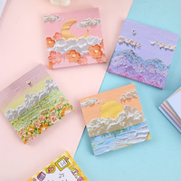 Bloc-notes autocollants personnalisés avec motifs mignons, 50 feuilles par bloc, pour la papeterie