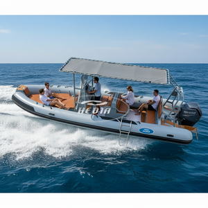 <span class=keywords><strong>Bateau</strong></span> semi-rigide Haide CE 700 23 pieds en aluminium à double coque Orca/Hypalon/PVC, <span class=keywords><strong>7</strong></span> <span class=keywords><strong>m</strong></span> avec toit - Product Image 1