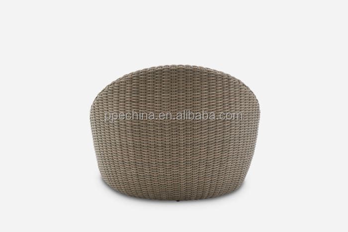 Modern comfortable outdoor chair natural rattan woven solid wood leisure single sofa chair side chair