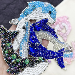 Parche decorativo cosido de PVC hecho a mano para reparación de agujeros, exquisito patrón de ballena Orca 3D, corazón, Animal marino para ropa, zapatos - Product Image 4
