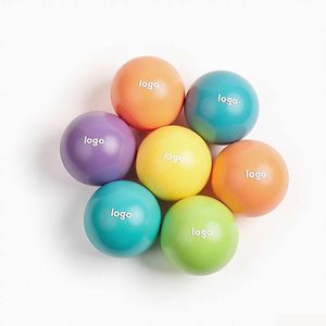 Vente en gros de balles anti-stress en matériau PU Poam, forme ronde de 6,3 cm, différentes formes en relief, toucher doux, pour cadeaux promotionnels - Product Image 1