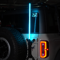 Antenne spirale LED RGB à changement de couleur pour UTV, ATV, RZR, SXS, camion, accessoires tout-terrain