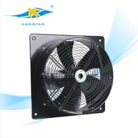 Ventilateur d'extraction axial électrique industriel 450 mm avec roulement à billes et pales en fonte, ventilateur d'extraction de fumée OEM