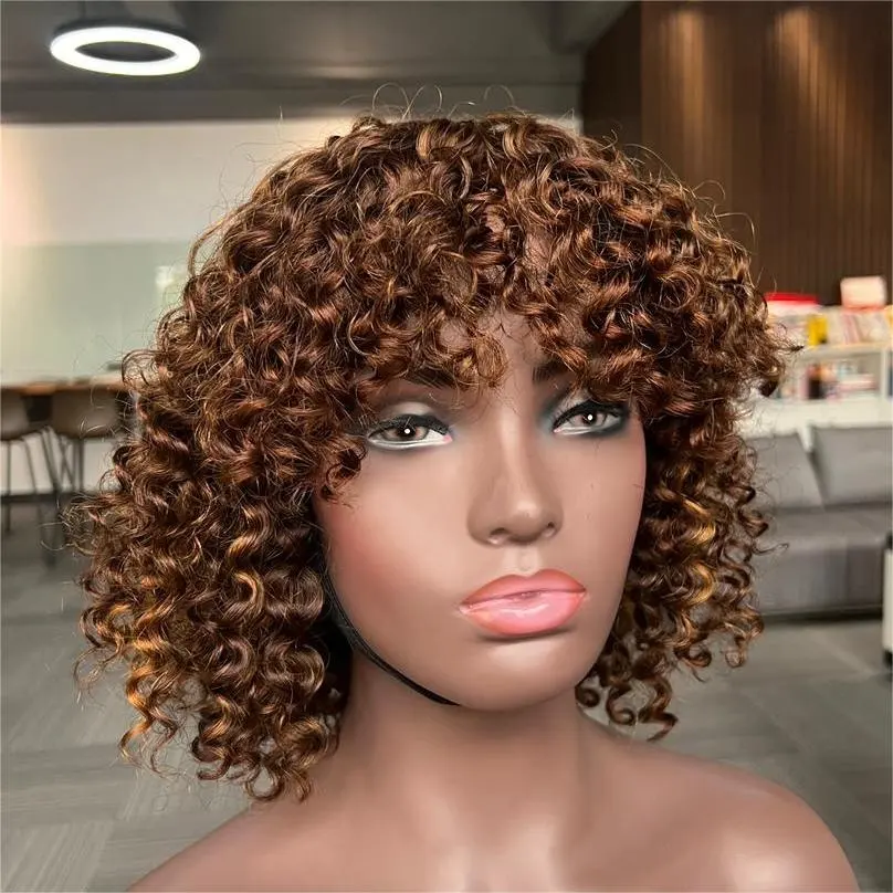 Kurze verworrene Perücken, Perücken für schwarze Frauen Kinky Curly Short,Short 10 Zoll Kinky Twist Perücken Günstiger Preis Echthaar Short BOB Perücke