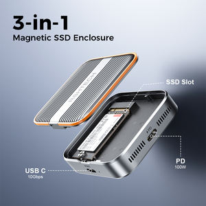 Sarung SSD magnetik <span class=keywords><strong>3</strong></span> in 1 LOGO kustom dengan PD 100W USB <span class=keywords><strong>3.2</strong></span> GEN <span class=keywords><strong>2</strong></span> 10Gbps transmisi Data kecepatan tinggi untuk 2230 2242 ukuran SSD - Product Image 3