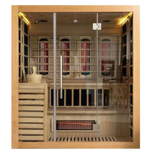 Sauna Personalizada de Madera de Hemlock con Calentador de Piedra Volcánica de 4000W para Uso Familiar y en Hoteles - Product Image 4