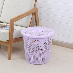 Laundry Basket Round Plastic PP Durable Storage Organizer For Clothes And Toys 2089 - Product Image 4