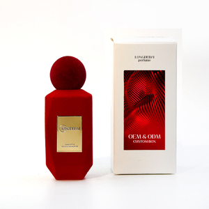 New Design Flocked Velvet Irregular Crimp Pump Sprayer Glass <b>Bottle</b> 50ml Empty Luxury Perfume <b>Bottle</b> with Box - Product Image 3