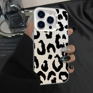 Di grandi <span class=keywords><strong>dimensioni</strong></span> stampa leopardo placcato argento chiave TPU PC custodia del telefono cellulare per <span class=keywords><strong>Iphone</strong></span> 8 X Xr Xs 11 12 13 <span class=keywords><strong>14</strong></span> 15 16 <span class=keywords><strong>Pro</strong></span> 17 - Product Image 2