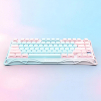 Keyboard Mekanik GravaStar K1 Lite dengan Keycaps Jelly, Nirkabel dan Berkabel Bluetooth, Gasket Ujian Mock Ketiga