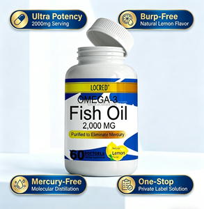 Huile de poisson Oméga-<span class=keywords><strong>3</strong></span> en gélules molles 2000mg à marque privée, triple concentration, huile de poisson des grands fonds, sans mercure, solution d'usine OEM - Product Image 3