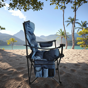 Sedia da Campeggio Imbottita Zhongmao, Sedia Lounge Pieghevole da Spiaggia con Braccioli, per Escursioni, Picnic, Pesca e Campeggio, per Ragazzi - Product Image 2