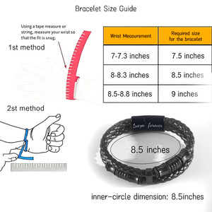 Double Layer <b>Leather</b> Men's <b>Bracelet</b> Cowhide Woven Handmade Bangle Jewelry Gift For Him - Product Image 4