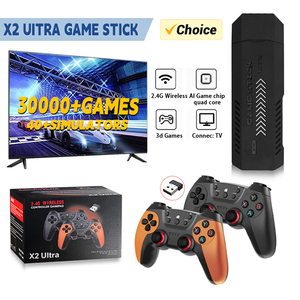 X2 Ultra Retro Gaming Stick 4K 40000+ Games 128GB TF Card EmuELEC System TV Console Dual Wireless <b>Gamepads</b> - Product Image 1