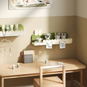 Estantería de pared con diseño de gatito, estantería de exhibición de libros para niños de 4 niveles, organizador de almacenamiento para habitación infantil, duradero - Product Image 4