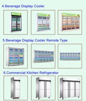 Lemari Pendingin Display Supermarket Komersial Cina Flishel, Pendingin Udara, Kontrol Temperatur Digital, Multi-Pintu, Anti Beku