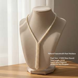 Collar Elegante de Perlas Naturales de Agua Dulce WENCHI de 55 cm - Product Image 1